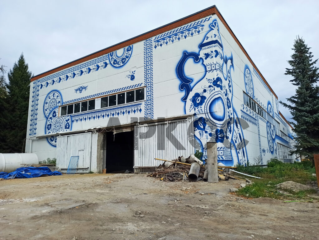 Фото реконструкции зала отгрузки Гжельский фарфоровый завод
