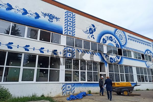 Фото реконструкции фасад Гжельский фарфоровый завод